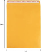JAM PAPER 11 1/2 x 14 1/2 Open End Catalog Commercial Envelopes with Peel and Seal Closure - Brown Kraft Manila - 100/Pack - Image 7