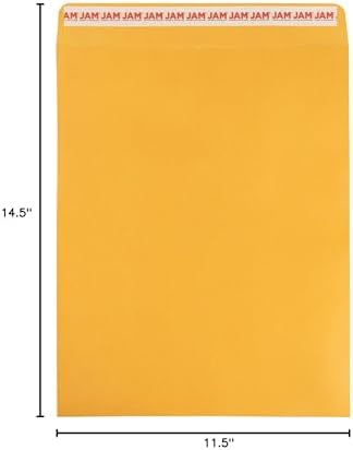 JAM PAPER 11 1/2 x 14 1/2 Open End Catalog Commercial Envelopes with Peel and Seal Closure - Brown Kraft Manila - 100/Pack - Image 7