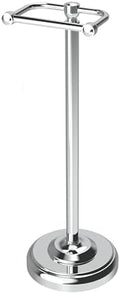 Toilet Paper Holder Stand, Toilet Paper Holder Free Standing,Post Pivoting Design & Stable Weighted Base SUS304 Stainless Steel for Bathroom (Chrome) by WZRUA