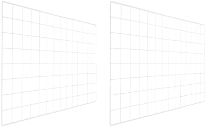 PATIKIL Wire Grid Panels Gridwall Panel 28" x 16" White 2Pcs by PATIKIL