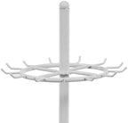 Floor Standing Belt Display, 66'' Metal Scarf Display Stand, Mounted Belt Rack Tie Hanger with 31 Hooks, Shawls Organizer Shelf with Adjustable Feet for Home, Boutiques, Clothing Stores - Image 6