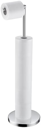 BAGNOLUX Bathroom Toilet Paper Holder Stand with Reserve, SUS304 Stainless Steel Rustproof Pedestal Tissue Roll Holder Heavy Duty, Polished Chrome by BAGNOLUX