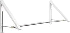 Laundry Room Drying Rack Wall Mounted Clothes Hanger Folding Wall Coat Racks Aluminum Home Storage Organiser Space Savers White 2 Rakcs with Rod by Anjuer