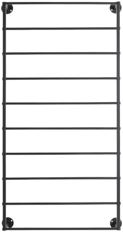 Wall Mounted Scarf Rack 23.6"×47.2", Wall Wrapping Paper Ribbon Organizer, Tie Scarf Rack Belt Towel Holder Metal Shelving Rack for Flower Shop Retail Store (Black) by Bulelula