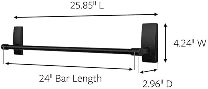 Command Bath Towel Bar, Matte Black, 1 Towel Ring, 2 Strips - Image 2