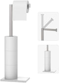 Freestanding Toilet Paper Holder Stand Brushed Nickel Tissue Roll Holder by HOMEMYSTIQUE