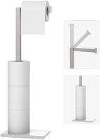 Freestanding Toilet Paper Holder Stand Brushed Nickel Tissue Roll Holder by HOMEMYSTIQUE