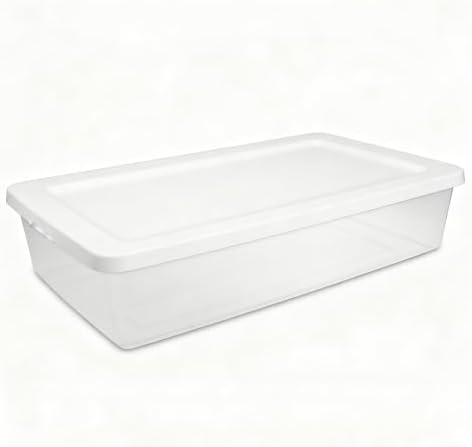 2Pack 41 Qt Clear Underbed Storage Bin, Medium Plastic Container,Snap Lid - Image 5