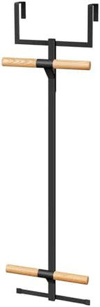 Briwooody Over Door Backpack Hanger, 2 Tier Metal Storage Hooks,Black,1 by Briwooody
