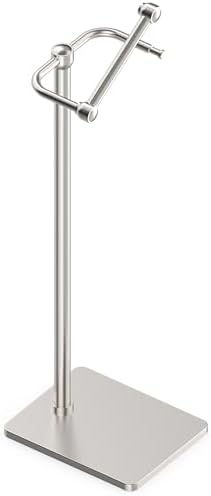 RUACQ Bathroom Toilet Paper Holder Stand, Brushed Nickel by Ruacq
