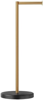 FORIOUS Toilet Paper Holder Stand with Storage for 4 Rolls, Black and Gold by FORIOUS