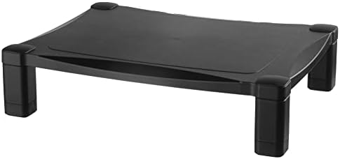 Kantek Single-Level Monitor Stand, 17" X 13.25" X 3" To 6.5", Black, Supports 50 Lbs by Kantek