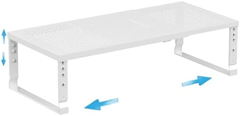 Expandable Spice Rack Kitchen Cabinet Shelf Organizer, Stackable Storage Shelves Racks, Adjustable Counter Shelving for Cabinets, Countertop, Cupboard,Pantry and More(1Pack/White/Medium) by Goodqualityproducts