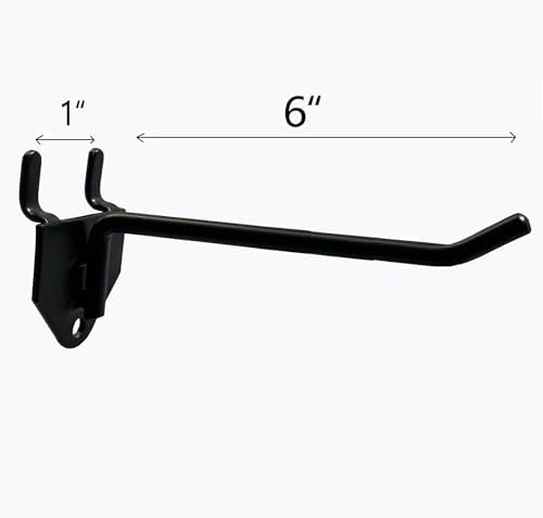 NectaCol 30 Packs 6-inch Long Metal Pegboard Hooks, Standard Hooks is Fit to Pegboard Panels - Image 2