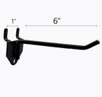 NectaCol 30 Packs 6-inch Long Metal Pegboard Hooks, Standard Hooks is Fit to Pegboard Panels - Image 2