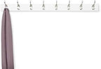 Amazon Basics Wall Mounted Modern Coat Rack for Entryway and Bedroom with Versatile Storage Hooks, Rectangular, 8-Hook, White - Image 3