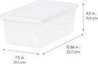 IRIS USA 20-Pack 6 Qt Storage Bins with Lids, Stackable Box, Clear/White - Image 2