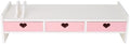 Cute Monitor Stand Kawaii Desk Organizer Cute Desk Organizer with Drawers Monitor Riser Computer Stand by CONKAWACA