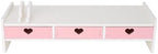 Cute Monitor Stand Kawaii Desk Organizer Cute Desk Organizer with Drawers Monitor Riser Computer Stand by CONKAWACA