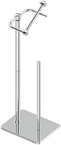 RUACQ Bathroom Toilet Paper Holder Stand with Storage, Chrome by Ruacq