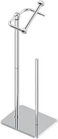 RUACQ Bathroom Toilet Paper Holder Stand with Storage, Chrome by Ruacq