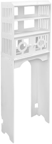 4-Tier Over The Toilet Storage Shelf,Over Toilet Organizer Rack, Above Toilet Shelf for Bathroom,Laundry,White - Image 4