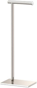 Gatco 1431PN Modern Rectangle Base Freestanding Toilet Paper Holder, 21.25", Polished Nickel with Weighted Base by Gatco