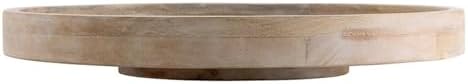 Santa Barbara Design Studio Mango Wood Lazy Susan for Table Top Turntable Charcuterie Board Serving Tray, 15.75" D x 2" H, Bleach - Image 2
