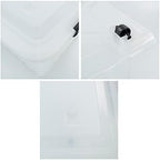 4-pack 50 Quarts Large Clear Plastic Storage Boxes with Wheels - Image 3