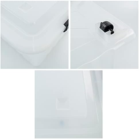 4-pack 50 Quarts Large Clear Plastic Storage Boxes with Wheels - Image 3