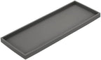 uxcell Bathroom Vanity Tray, 15.7" x 6" Silicone Soap Dispenser Trays, Shatterproof Kitchen Sink Organizer for Soaps Keys Candle Trinket, Gray by uxcell