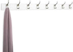 Amazon Basics Wall Mounted Modern Coat Rack for Entryway and Bedroom with Versatile Storage Hooks, Rectangular, 8-Hook, White - Image 4
