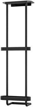 STWWO Bathroom Towel Storage, 36.4 Inch Towel Racks for Bathroom Wall Mounted with Shower Caddy with Metal Shelf, Black by STWWO