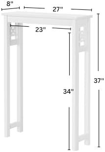 Alaterre Derby Over the Toilet Storage Shelf, White, 27”W x 8”D x 37”H - Image 4