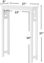 Alaterre Derby Over the Toilet Storage Shelf, White, 27”W x 8”D x 37”H - Image 4