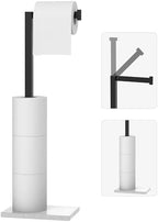 Free Standing Toilet Paper Holder Stand Matte Black Tissue Roll Holder by HOMEMYSTIQUE