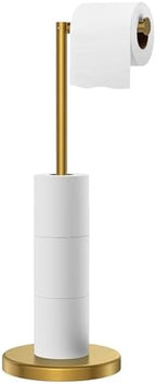 FORIOUS Toilet Paper Holder Stand, 4 Roll Storage, Weighted Base by FORIOUS