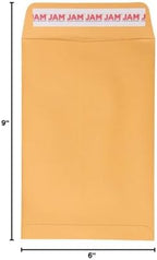 JAM PAPER 6 x 9 Open End Catalog Envelopes with Peel and Seal Closure - Brown Kraft Manila - Bulk 250/Box - Image 6