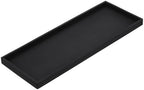 uxcell Bathroom Vanity Tray, 15.7" x 6" Silicone Soap Dispenser Trays, Shatterproof Kitchen Sink Organizer for Soaps Keys Candle Trinket, Black by uxcell