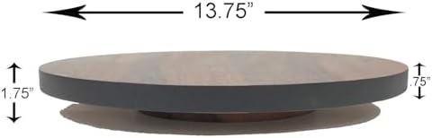 Woodard & Charles Round Acacia Wood Lazy Susan Turntable, 13.75", 6 Pack - Image 5