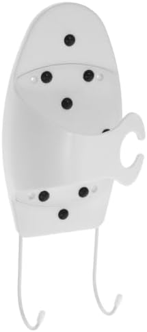 Ironing Board Wall Hanger with Iron Holder, Wall Mount White ABS by GAROZATION