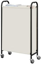 GRANNY SAYS Laundry Hamper, Slim Basket with Wheels and Handles, Beige, 80L by GRANNYSAYS