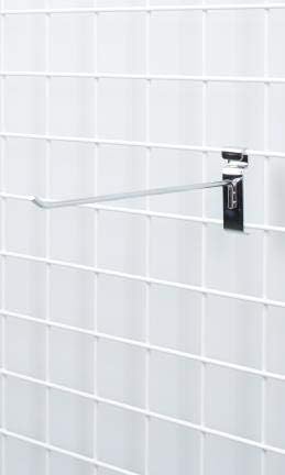 SSWBasics 12 inch Chrome Peg Hook for Wire Grid and Grid Wall - Pack of 50 - Image 2