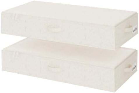 StorageWorks 6 Inch Low Profile Under Bed Clothes Storage Bins with Lids by StorageWorks