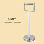 YUMORE Heavy Duty Toilet Paper Holder Stand, Extra-Weighted Base No Tipping - Image 5
