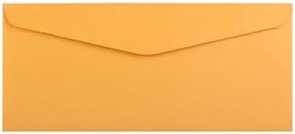 JAM PAPER #10 Business Commercial Envelopes - 4 1/8 x 9 1/2 - Brown Kraft Manila - Bulk 1000/Carton by JAMPaper