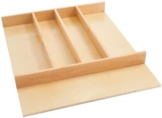 Rev-A-Shelf Trim-to-Custom-Fit Wooden Silverware Drawer Divider Organizer by Rev-A-Shelf