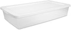 (2-Pack) 41 Quart Clear Plastic Underbed Storage Bin with Snap-On Lid Medium Rectangle Container for Home Organization, White - Image 4