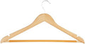 Honey-Can-Do Sturdy Maple Wood Hangers – Non-Slip Grooved Bar, Perfect for Shirts and Suits, Durable & Stylish, 24-Pack by Honey-Can-Do