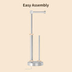YUMORE Toilet Paper Stand with Storage & Weighted Base, Brushed Nickel - Image 6